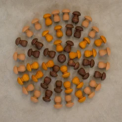 Wooden Mandala Set, Little Mushrooms