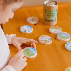 Wooden Math Number Coins Set