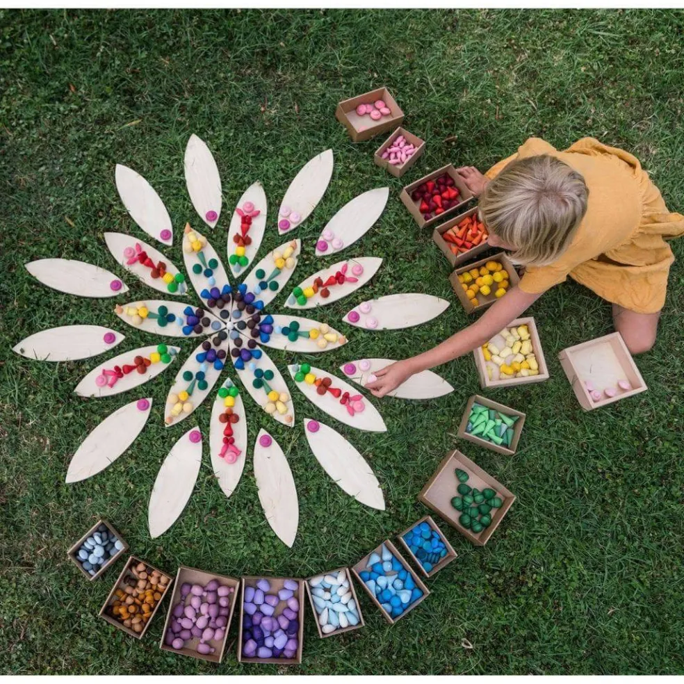 Wooden Petal Mandala Platforms