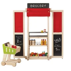 Wooden Puppet Theater & Play Market Stand