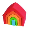 Wooden Rainbow Nesting House