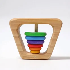 Wooden Rainbow Pyramid Rattle