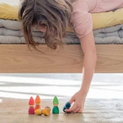 6 Wooden Rainbow Tomten Figures