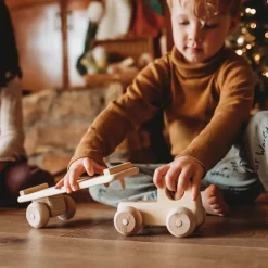 Wooden Toy Car Carrier Truck