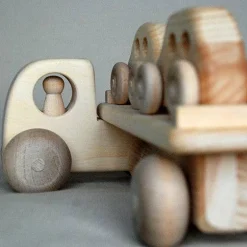Wooden Toy Car Carrier Truck