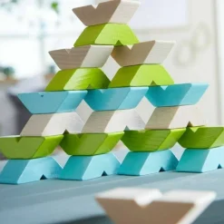 Wooden V-Shaped Building Blocks Set