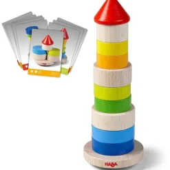 Wooden Wobbly Tower Stacking Blocks Game
